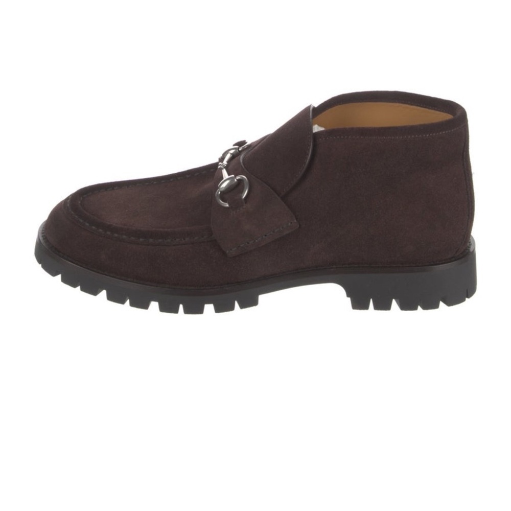 Gucci Sylke Horsebit Suede Boots